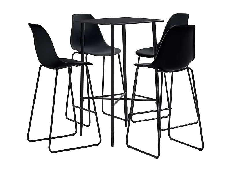 Ensemble de bar 5 pcs Plastique Noir