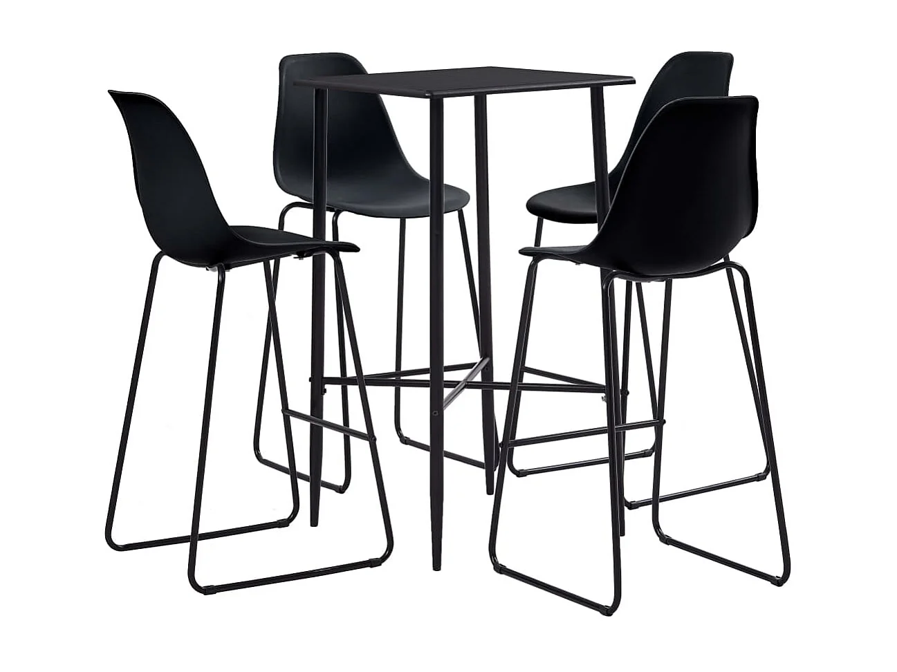 Ensemble de bar 5 pcs Plastique Noir