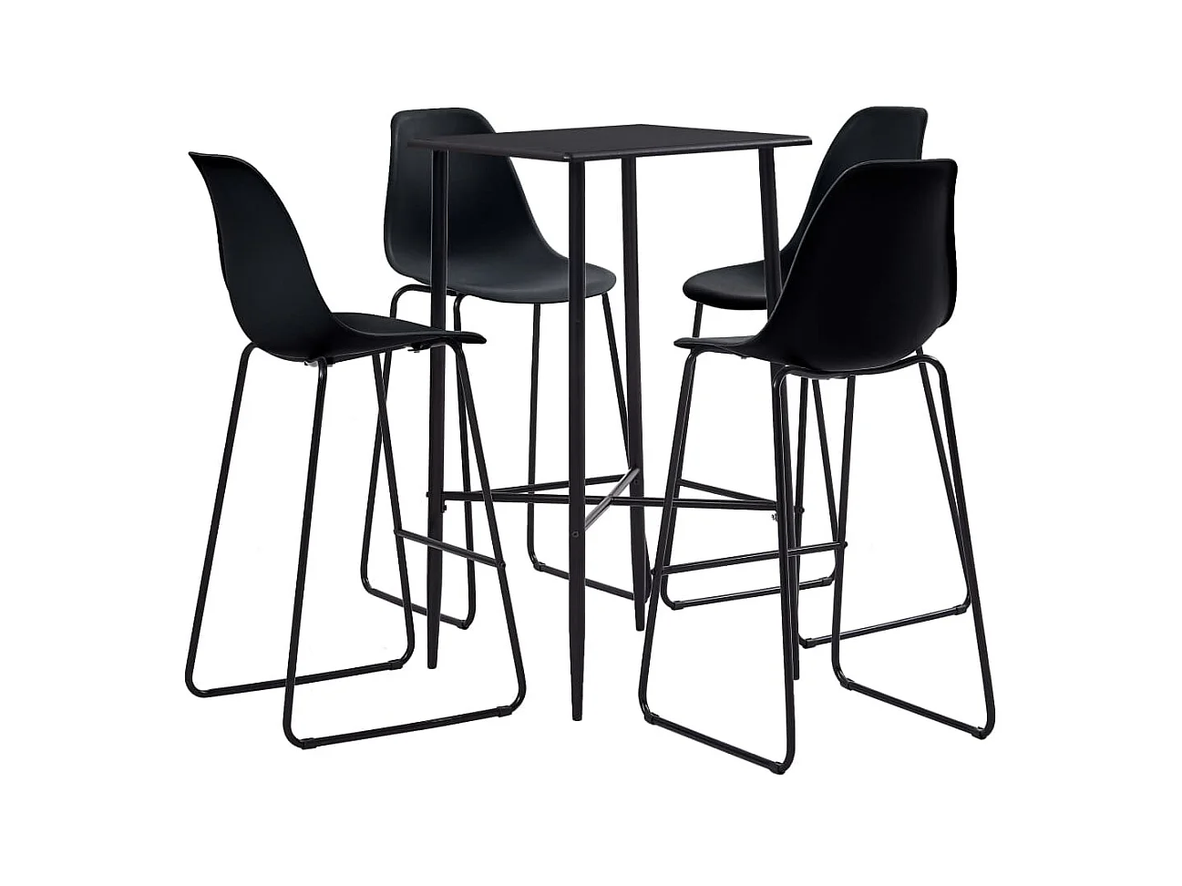 Ensemble de bar 5 pcs Plastique Noir