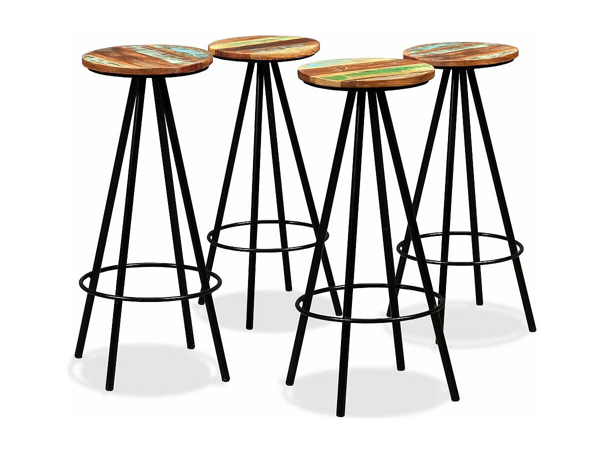 Ensemble de bar 5 pcs Bois de récupération massif