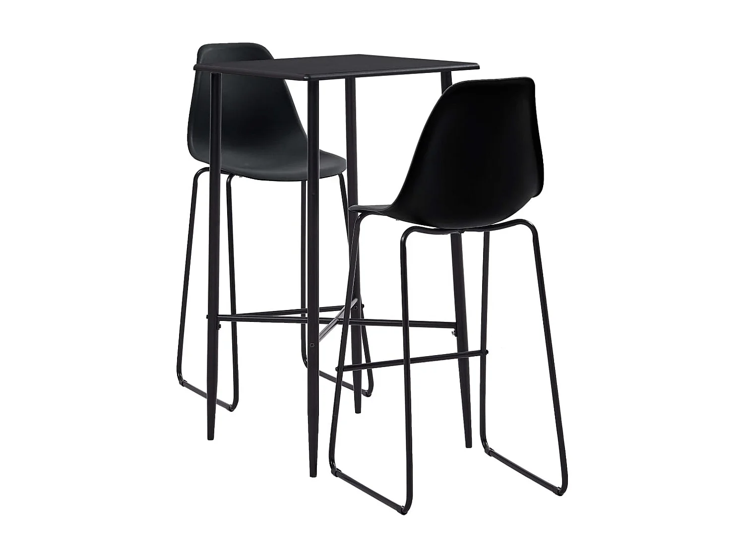 Ensemble de bar 3 pcs Plastique Noir 4
