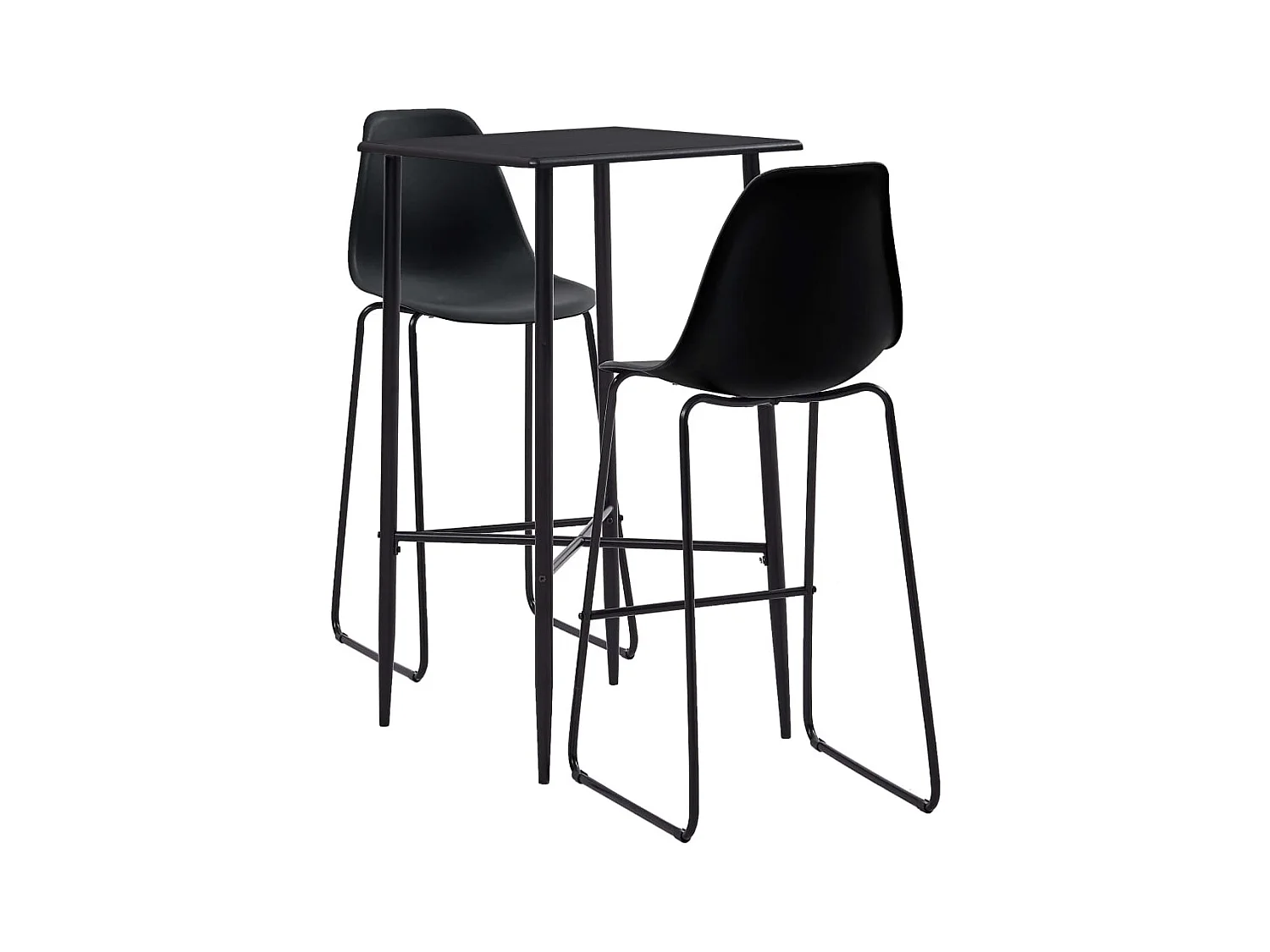 Ensemble de bar 3 pcs Plastique Noir 4