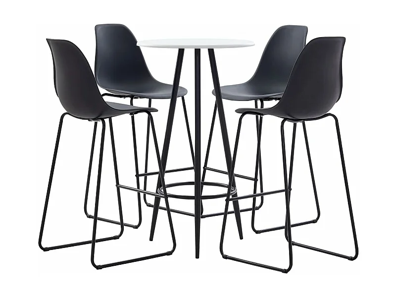 Ensemble de bar 5 pcs Plastique Noir 5