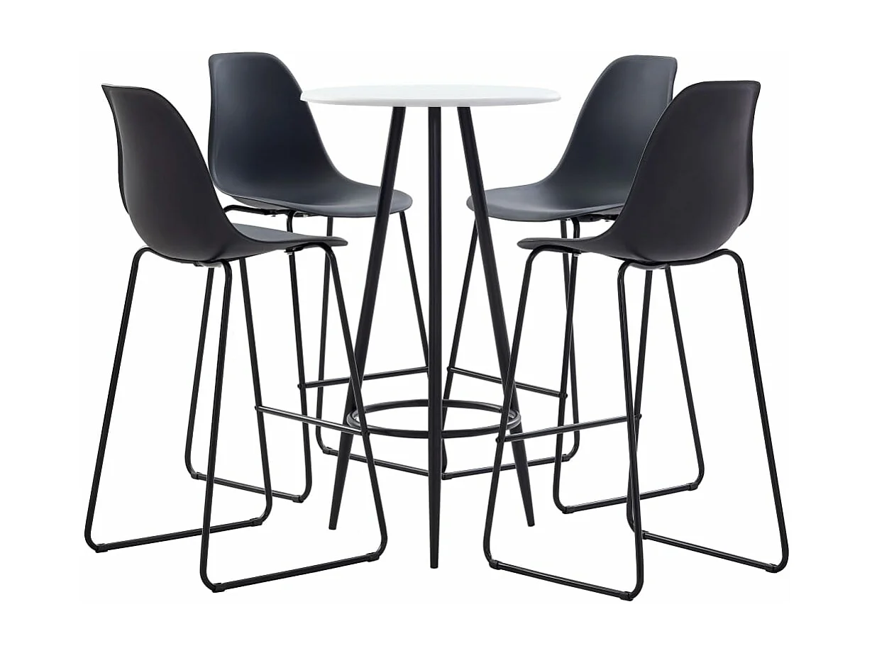 Ensemble de bar 5 pcs Plastique Noir 5