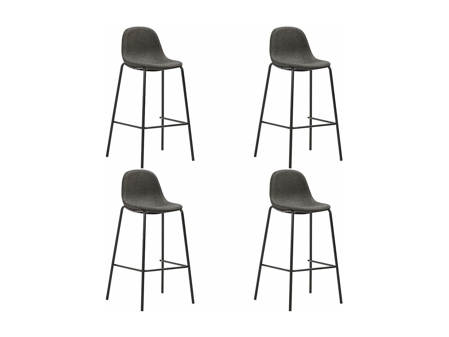 Ensemble de bar 5 pcs Tissu Gris foncé