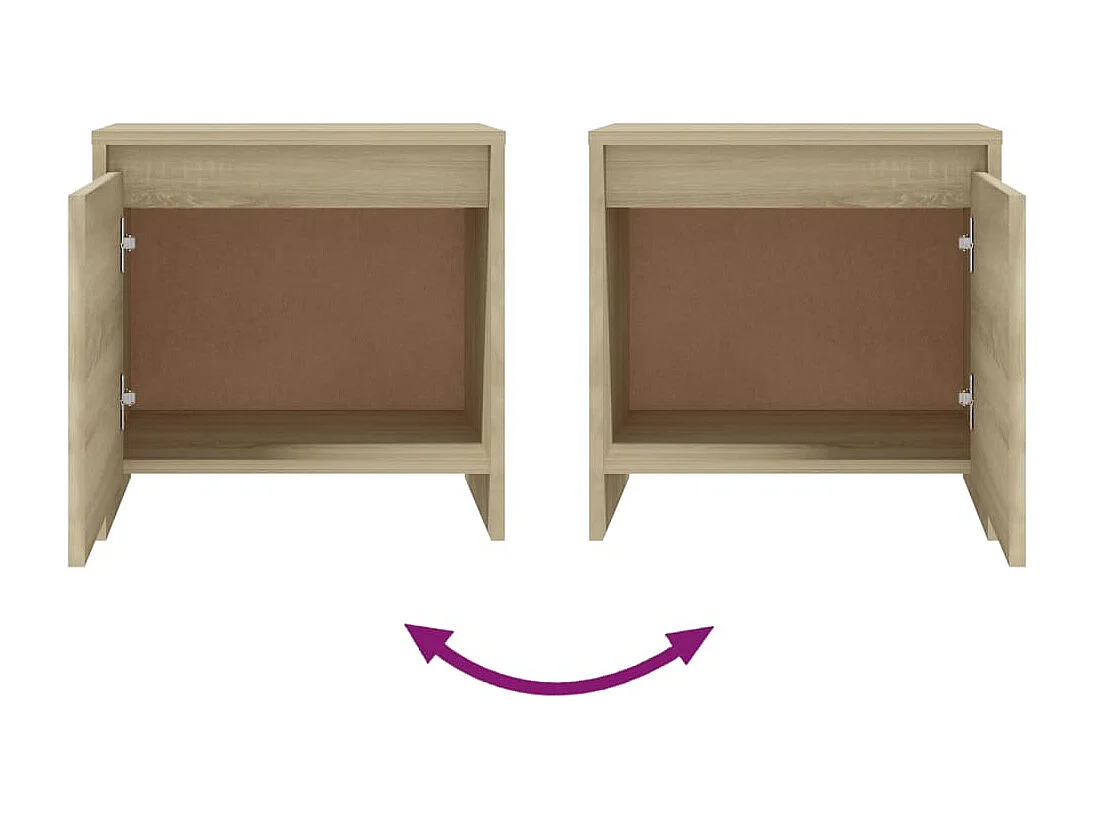 Table de chevet Chêne sonoma 45x34x44,5