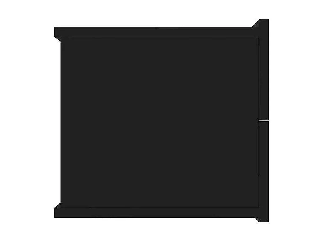 Table de chevet 2 tiroirs bois noir Kelin