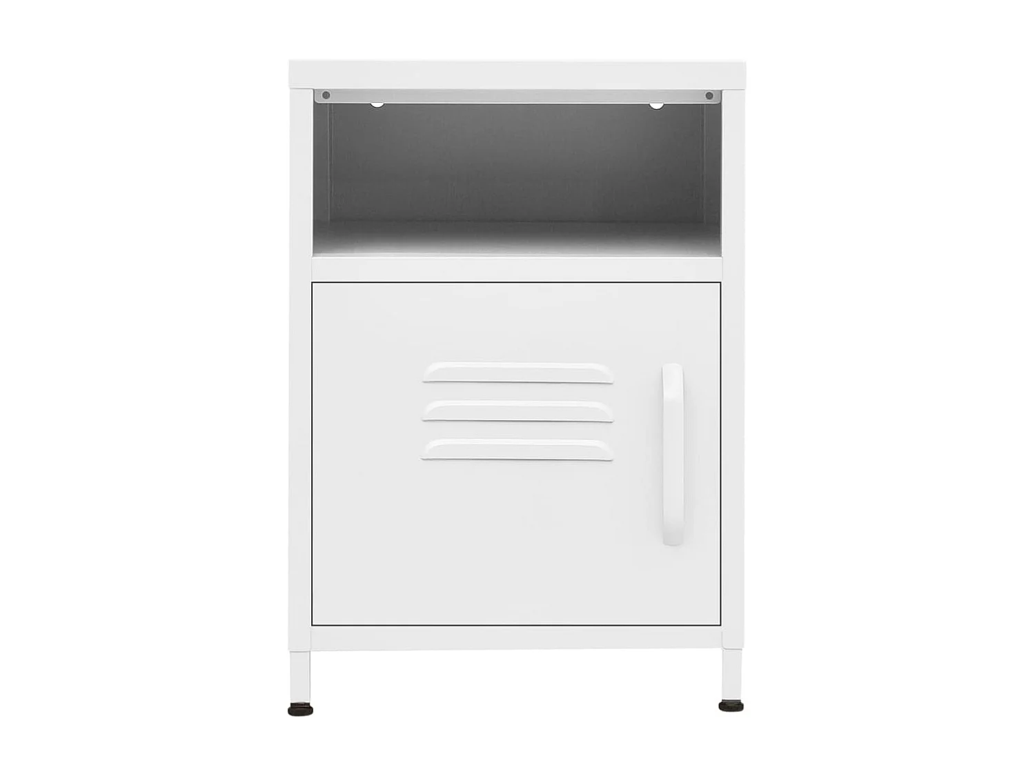 Table de chevet Blanc 35x35x51 Acier 2