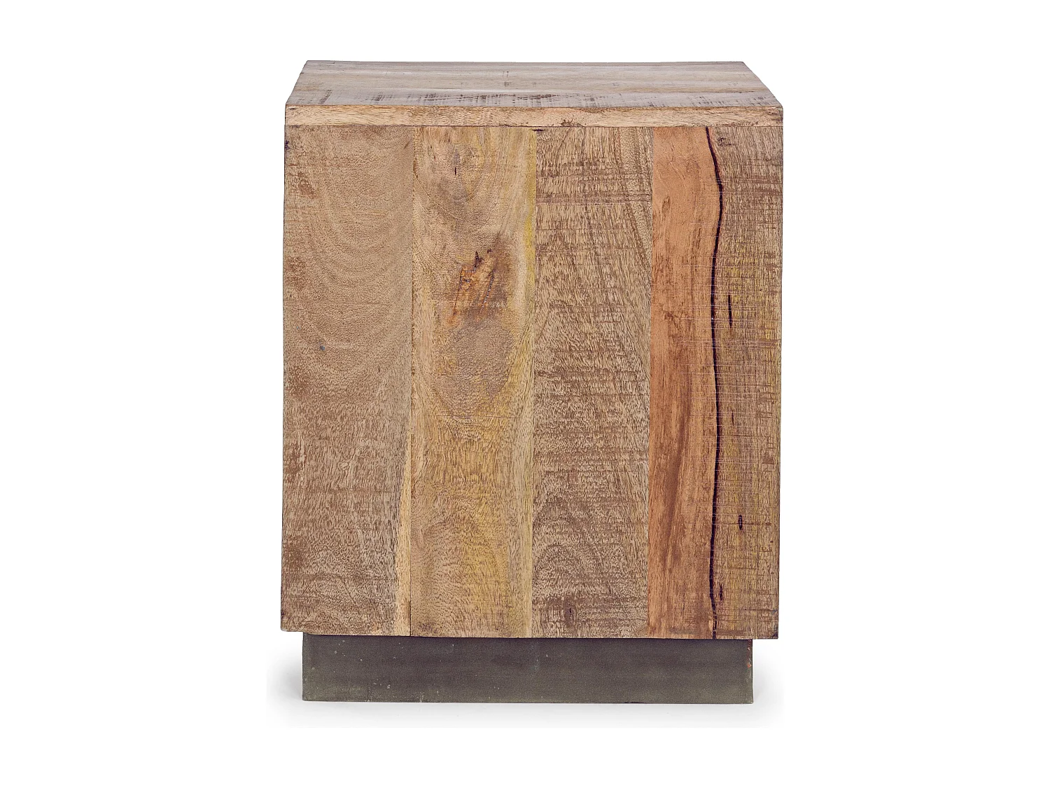 Table de chevet en bois de manguier 3 tiroirs Ely L 45cm