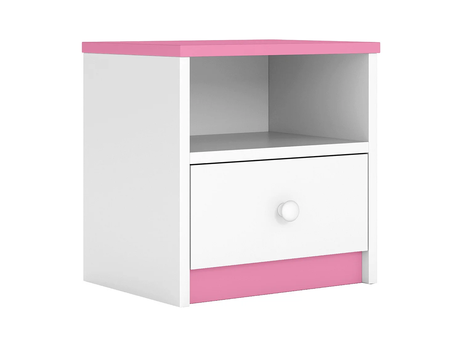 Chevet blanc et rose Drimy