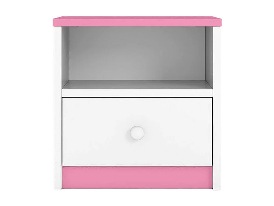 Drimy wit en roze nachtkastje