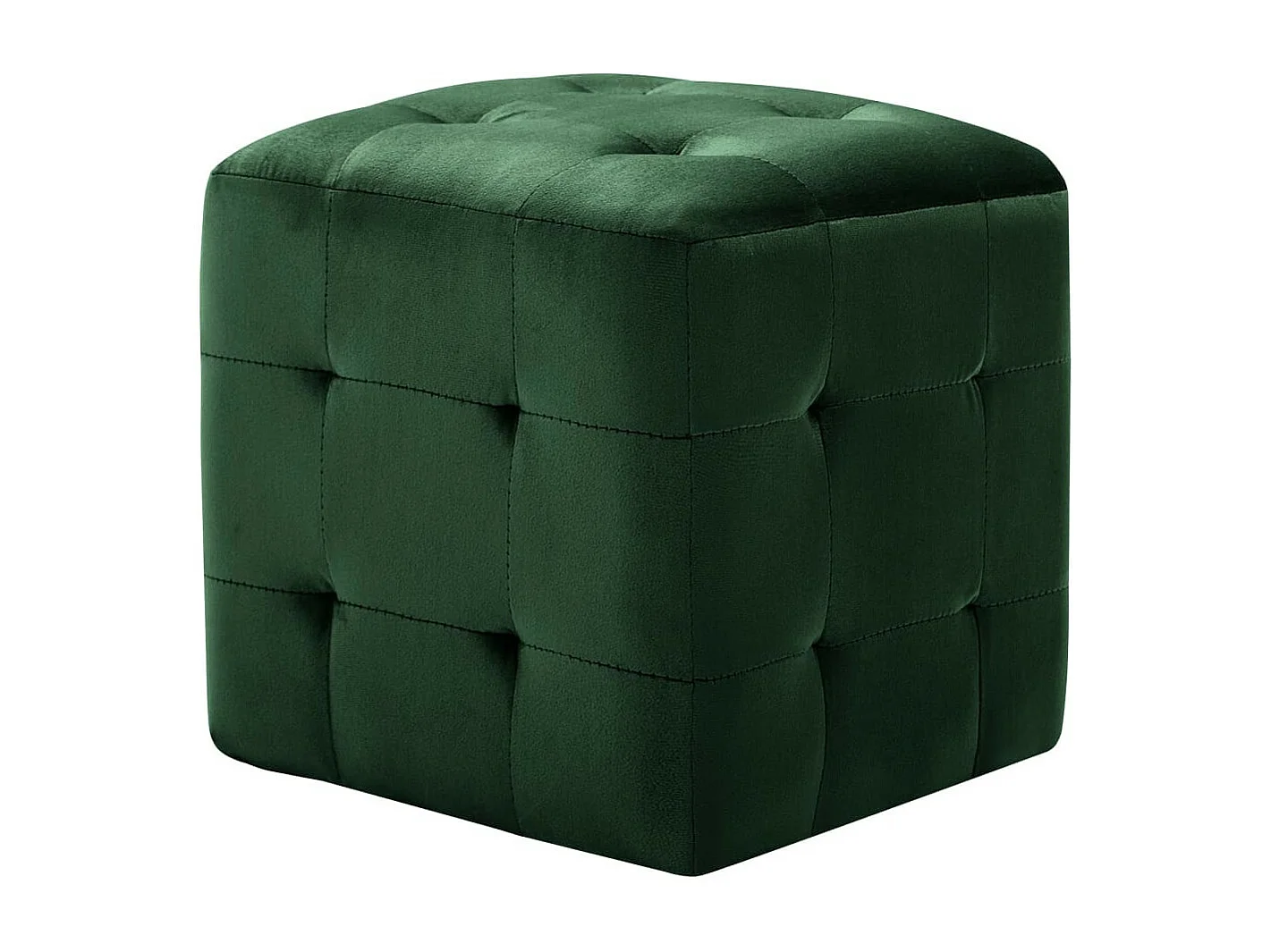 2 pcs Tables de chevet Vert 30x30x30 Tissu velours