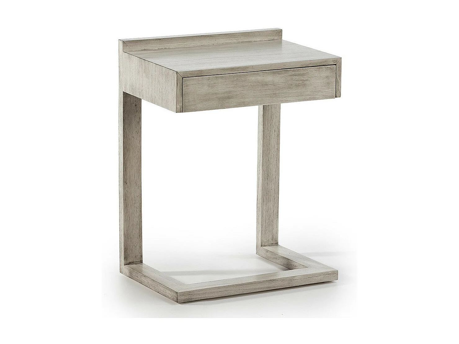 Table de chevet 1 tiroir bois massif grisé voilé Anie