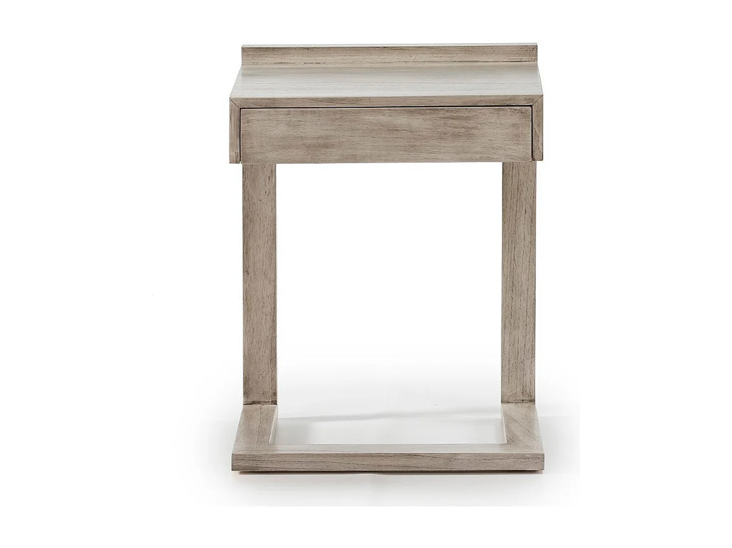 Table de chevet 1 tiroir bois massif grisé voilé Anie