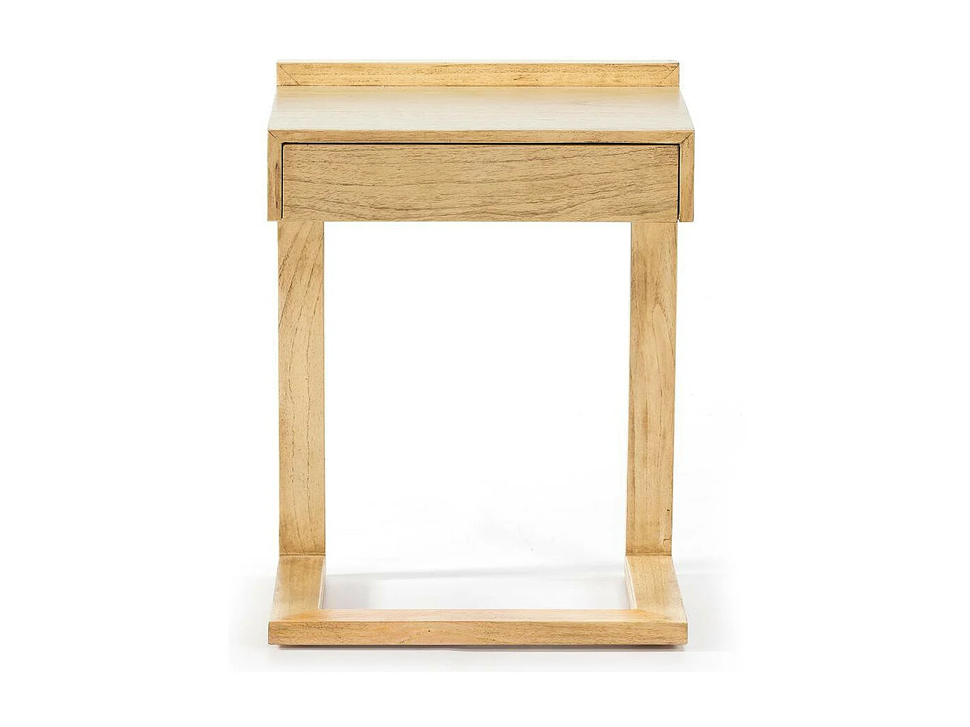 Mesilla de noche Anie de 1 cajón de madera maciza de cerusa