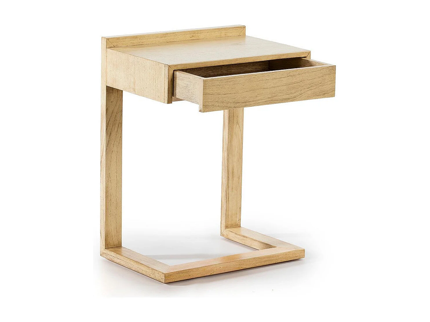 Table de chevet 1 tiroir bois massif cérusé Anie