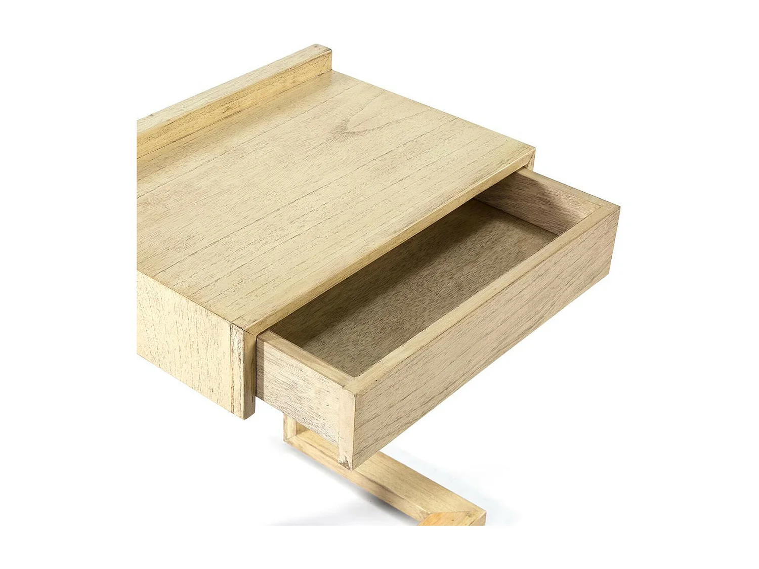 Table de chevet 1 tiroir bois massif cérusé Anie