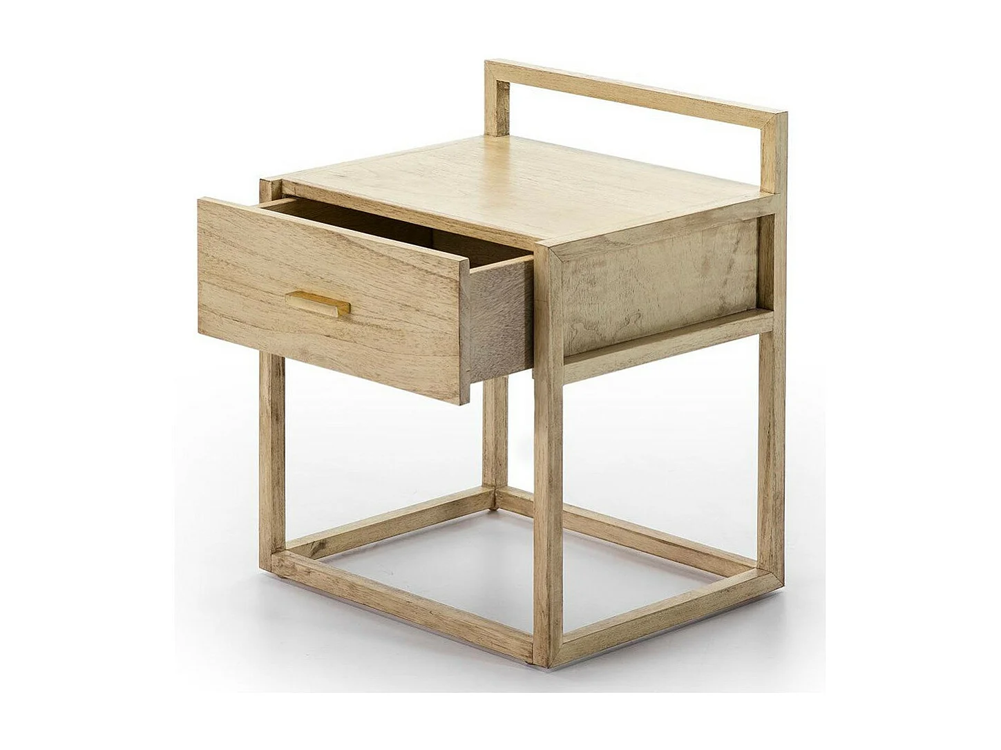 Table de chevet 1 tiroir bois massif clair Castle