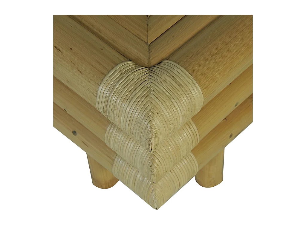 Table de chevet 2 pcs 60 x 60x40 Bambou naturel