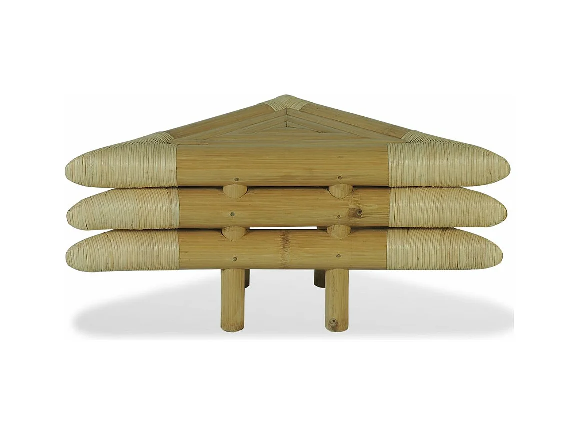 Table de chevet 2 pcs 60 x 60x40 Bambou naturel