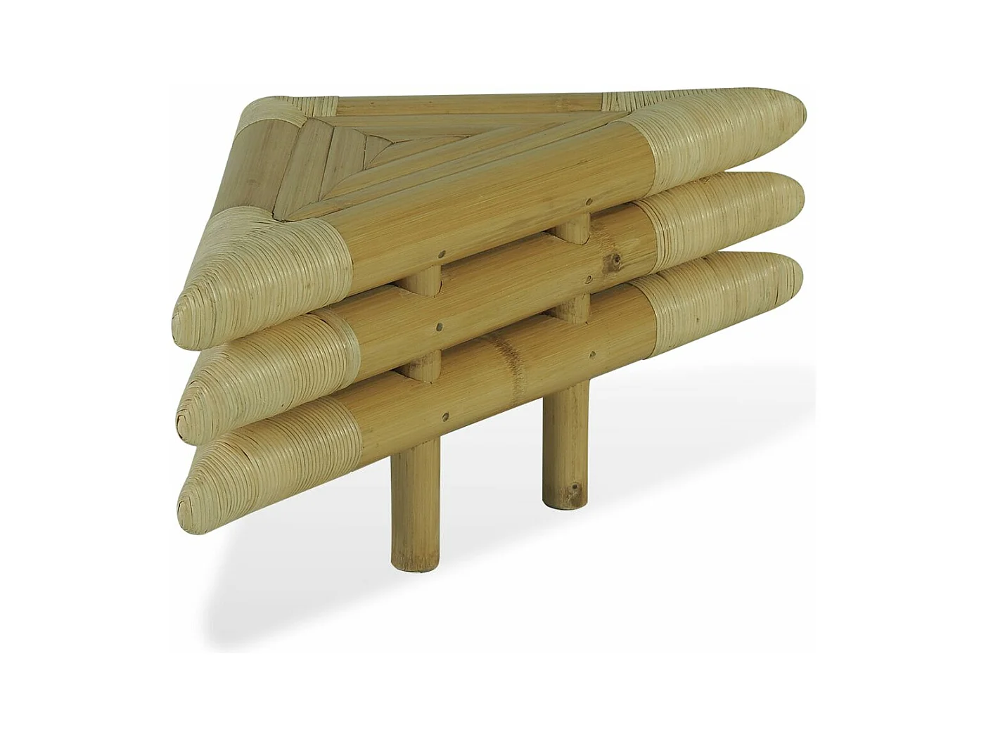 Table de chevet 2 pcs 60 x 60x40 Bambou naturel