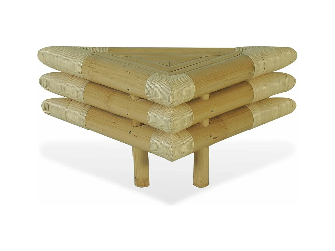 Table de chevet 2 pcs 60 x 60x40 Bambou naturel