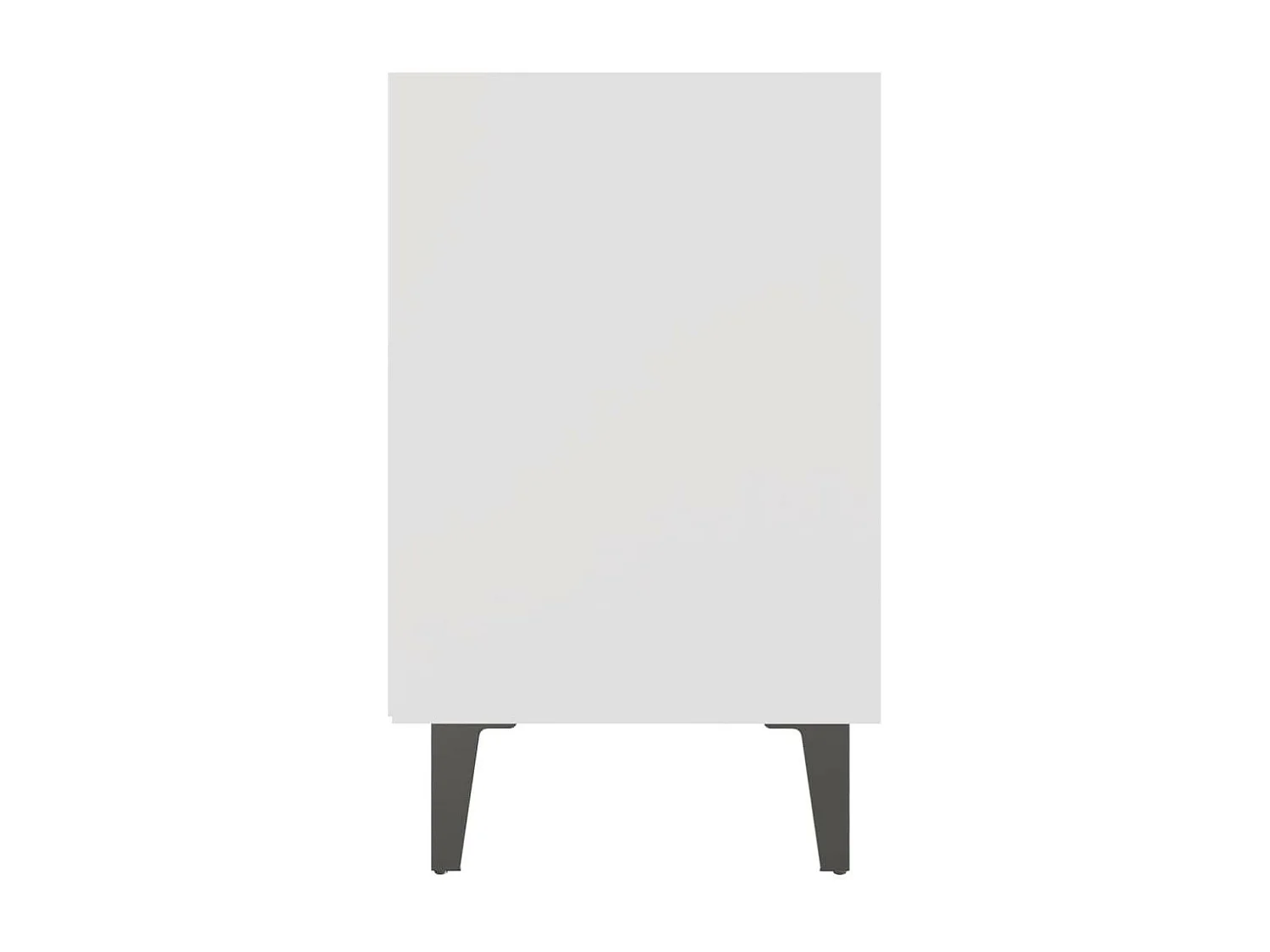 Tables de chevet avec pieds en métal 2 pcs Blanc 40x30x50 2