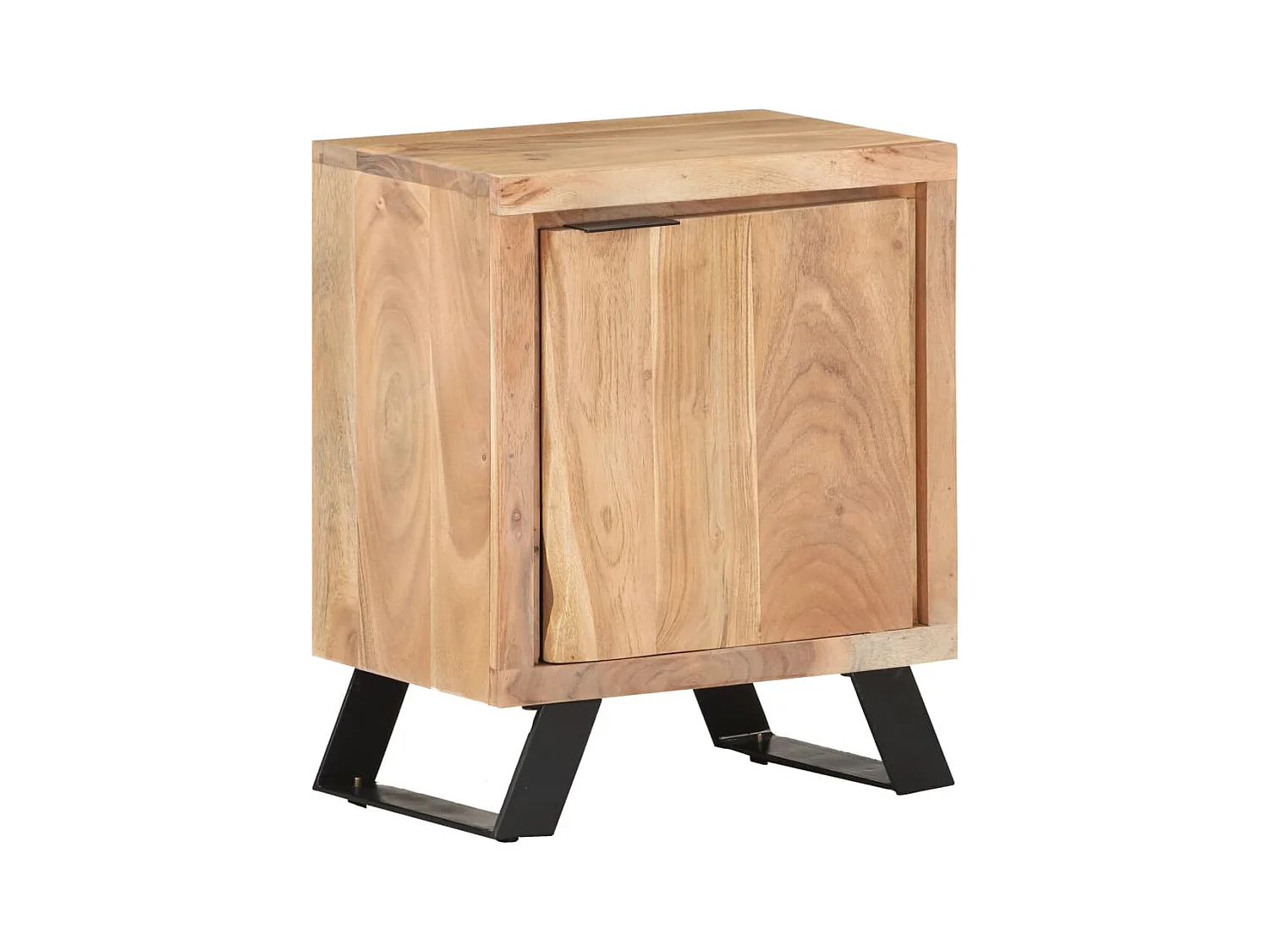 Table de chevet 40x30x50 Bois d'acacia avec bord naturel