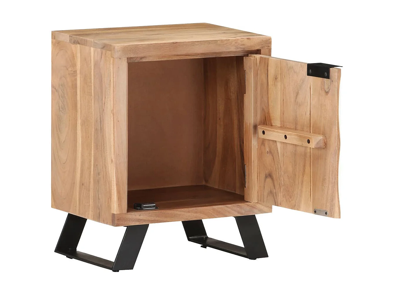 Table de chevet 40x30x50 Bois d'acacia avec bord naturel