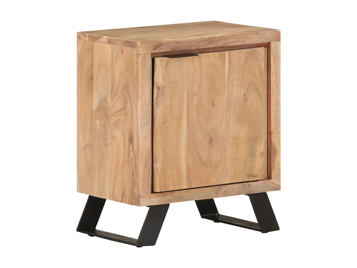 Table de chevet 40x30x50 Bois d'acacia avec bord naturel