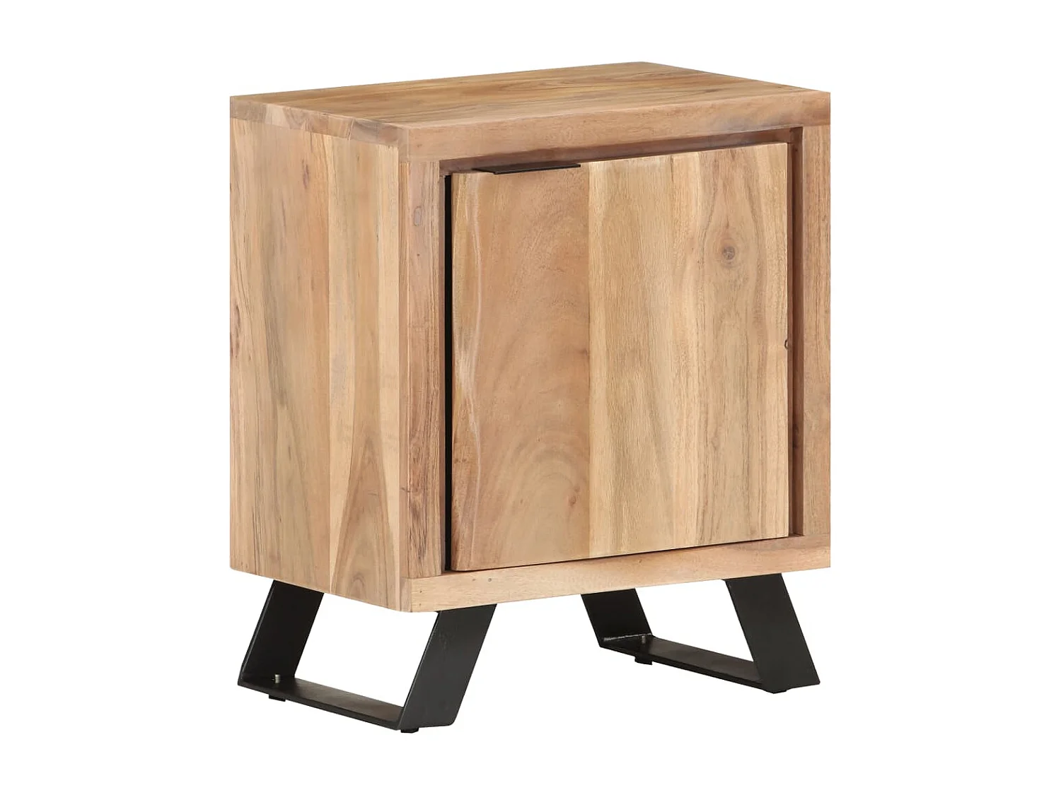 Table de chevet 40x30x50 Bois d'acacia avec bord naturel