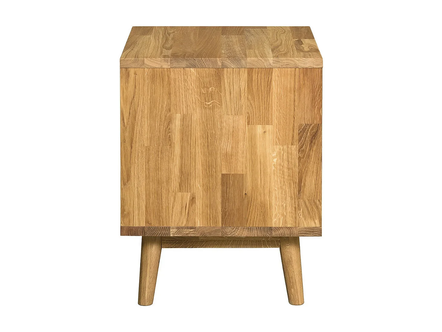 Chevet 2 tiroirs en bois de chêne massif Kundy
