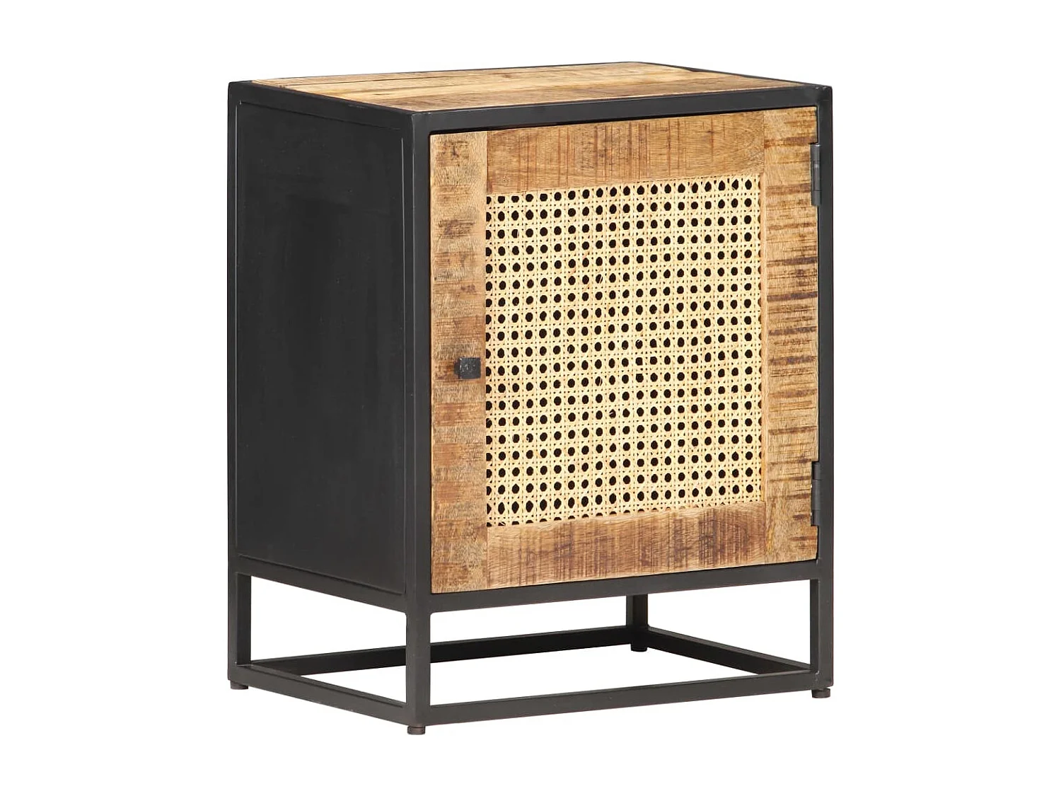 Table de chevet 40x30x50 Bois de manguier et canne naturelle 4