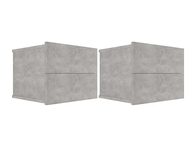 Tables de chevet 2 pcs Gris béton 40 x 30x30