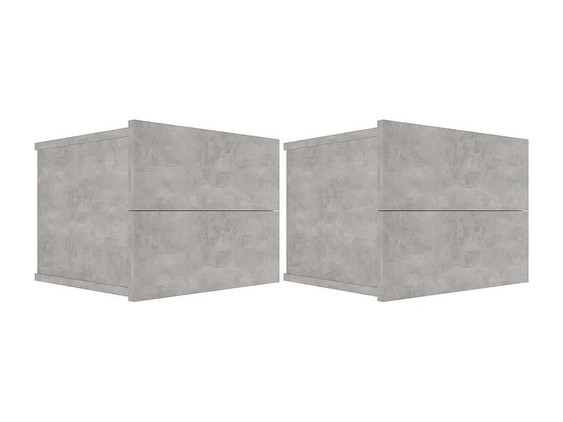 Tables de chevet 2 pcs Gris béton 40 x 30x30