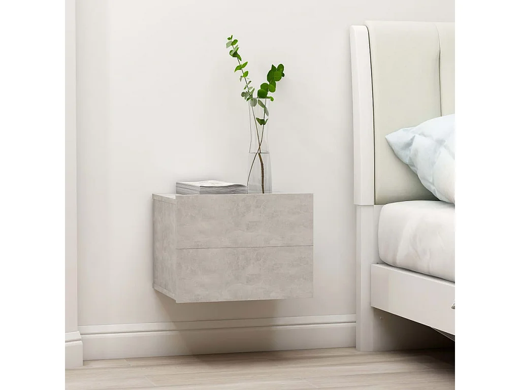 Tables de chevet 2 pcs Gris béton 40 x 30x30