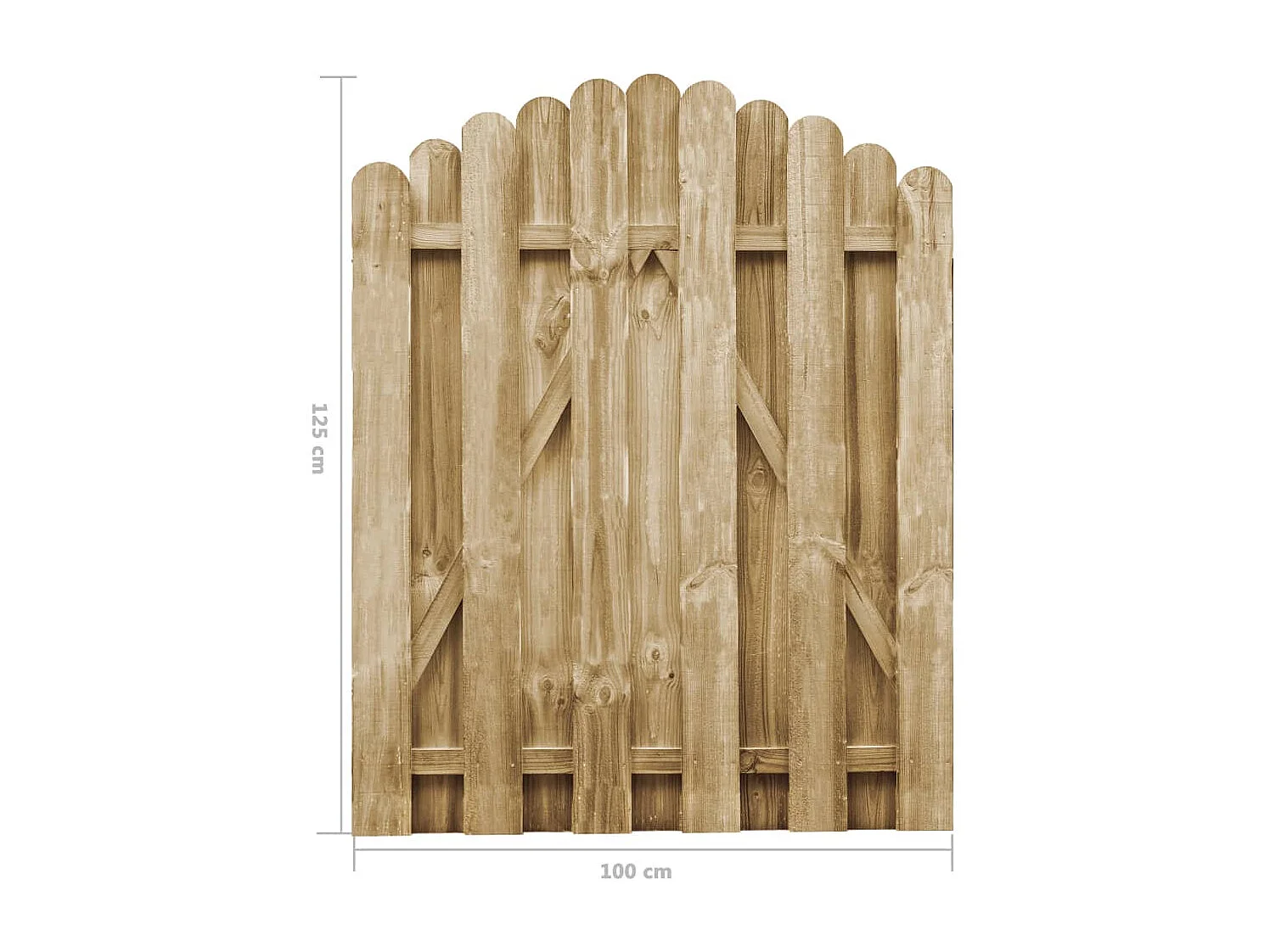 Portail de jardin Bois de pin imprégné 100x125
