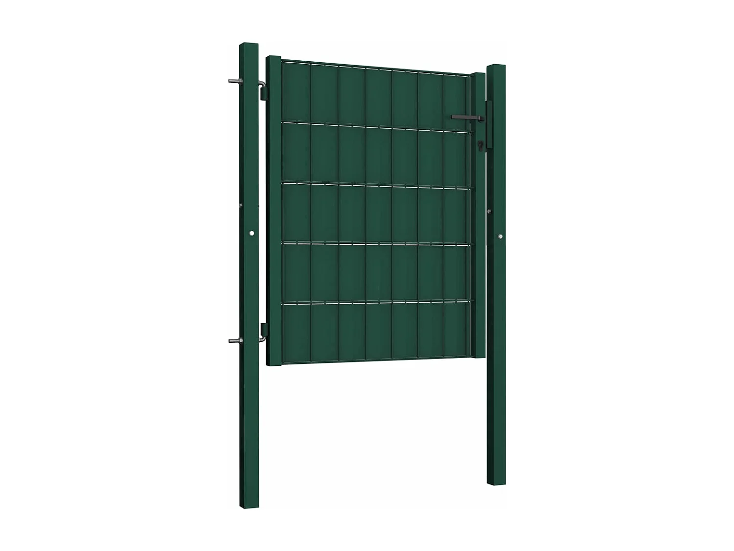 Portail de clôture PVC et acier 100x101 Vert