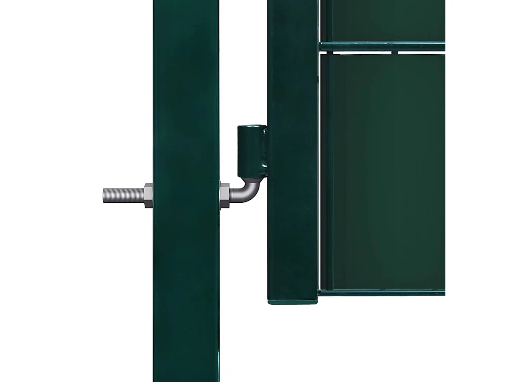 Portail de clôture PVC et acier 100x101 Vert