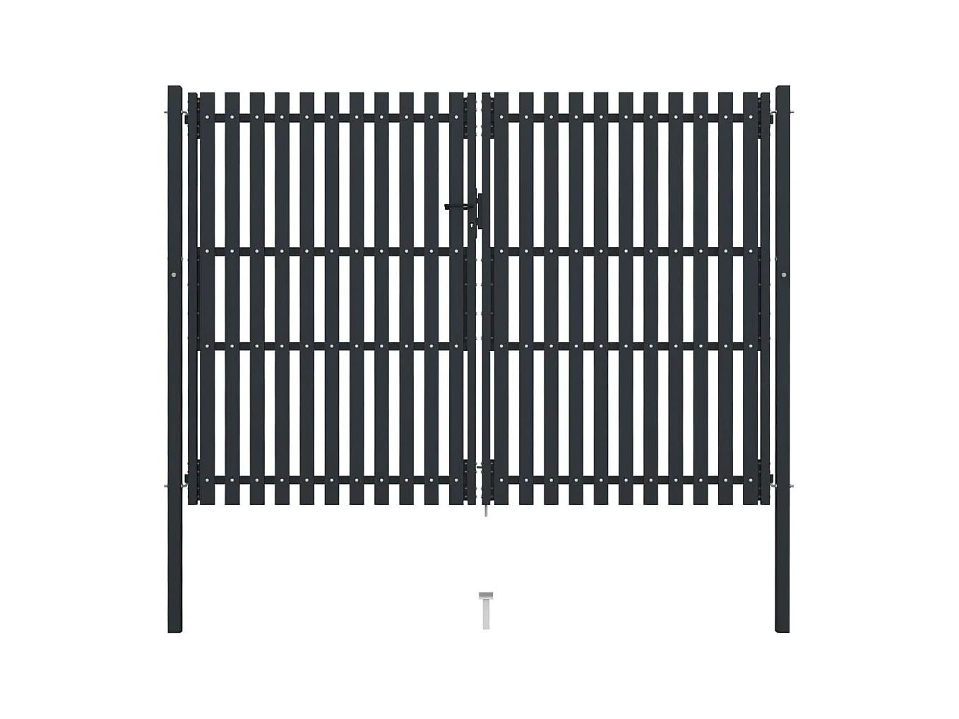 Portail de clôture à double porte Acier 306x250 Anthracite