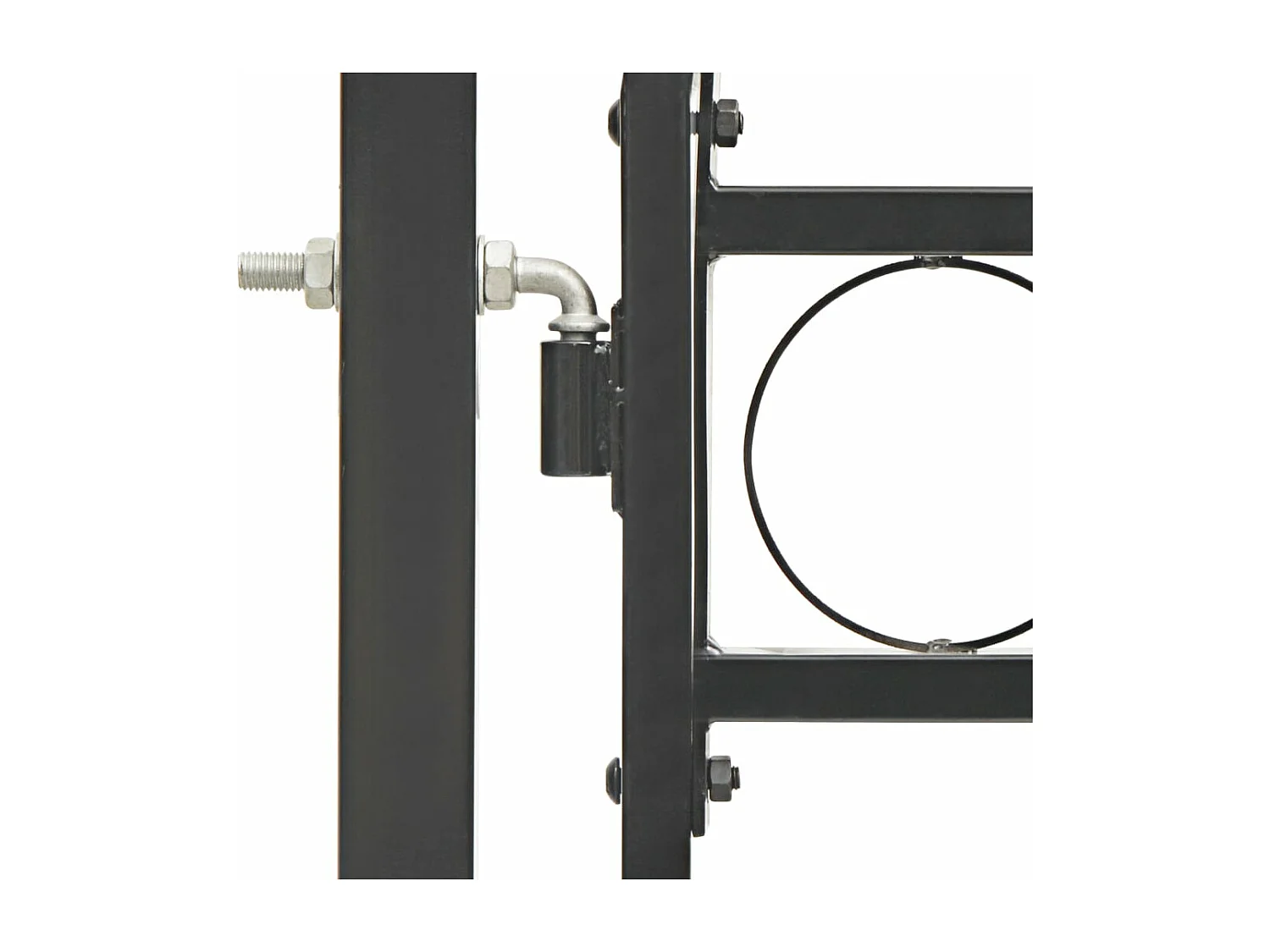 Portail de jardin avec dessus arqué Acier 100x250 Noir