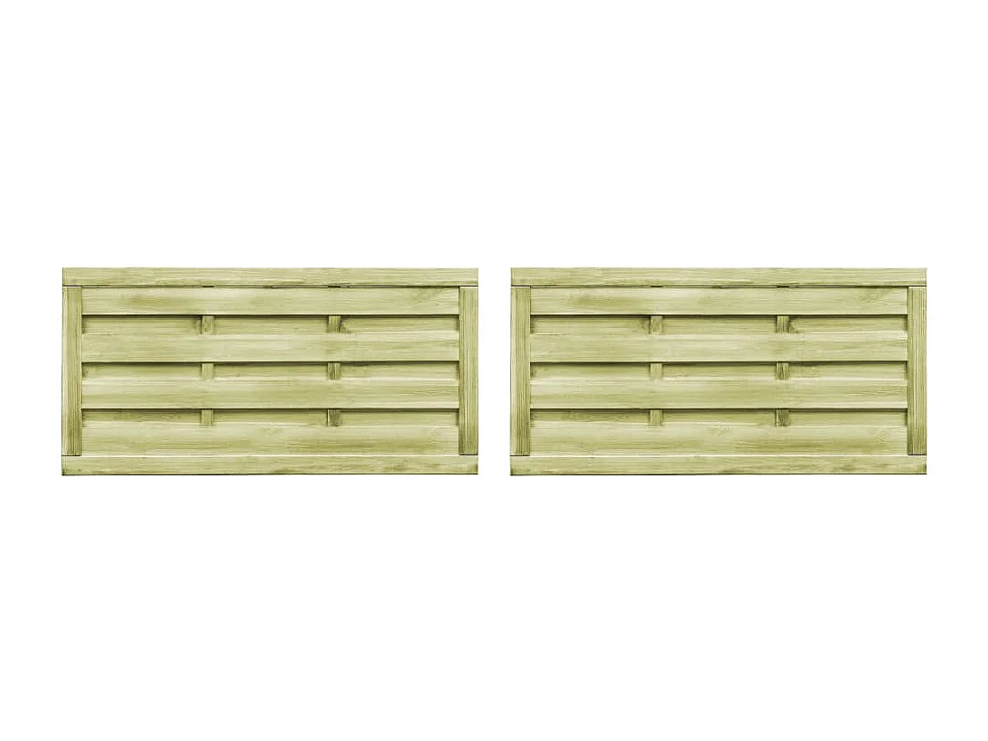 Portillons 2 pcs Bois de pin imprégné 150x75 Vert