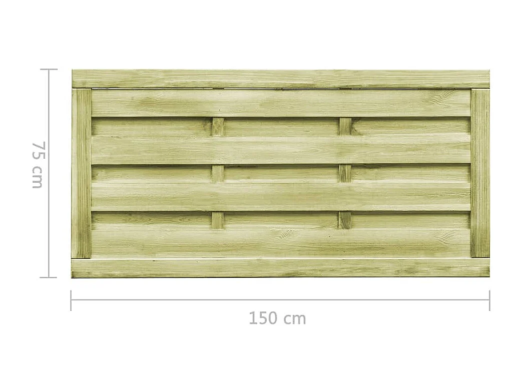 Portillons 2 pcs Bois de pin imprégné 150x75 Vert