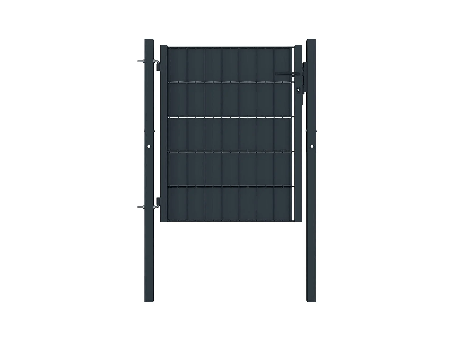 Portail de clôture PVC et acier 100x101 Anthracite