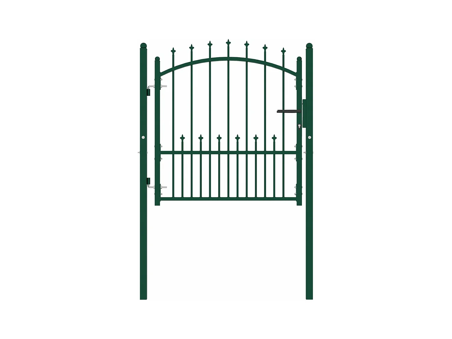 Poort met speerpunten 100x100 cm staal groen