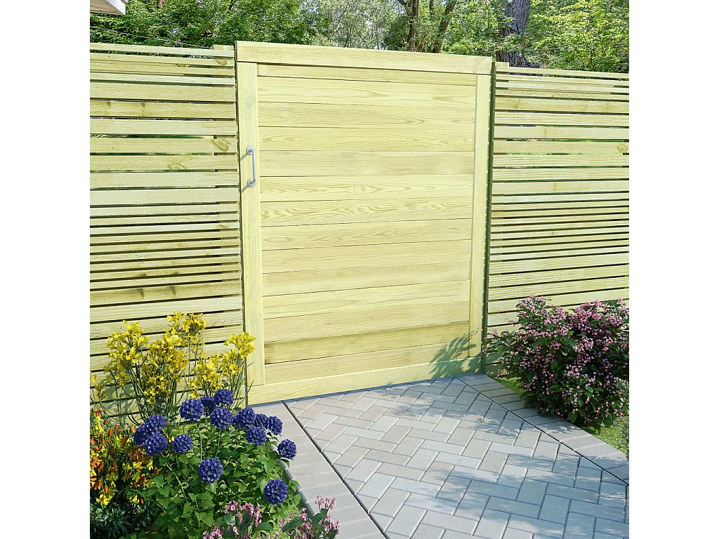 Portail de jardin Bois de pin imprégné 125x100