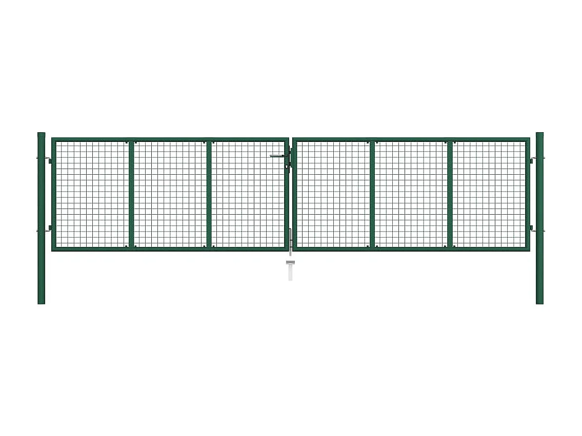 Portail en treillis de jardin Acier 400x125 Vert