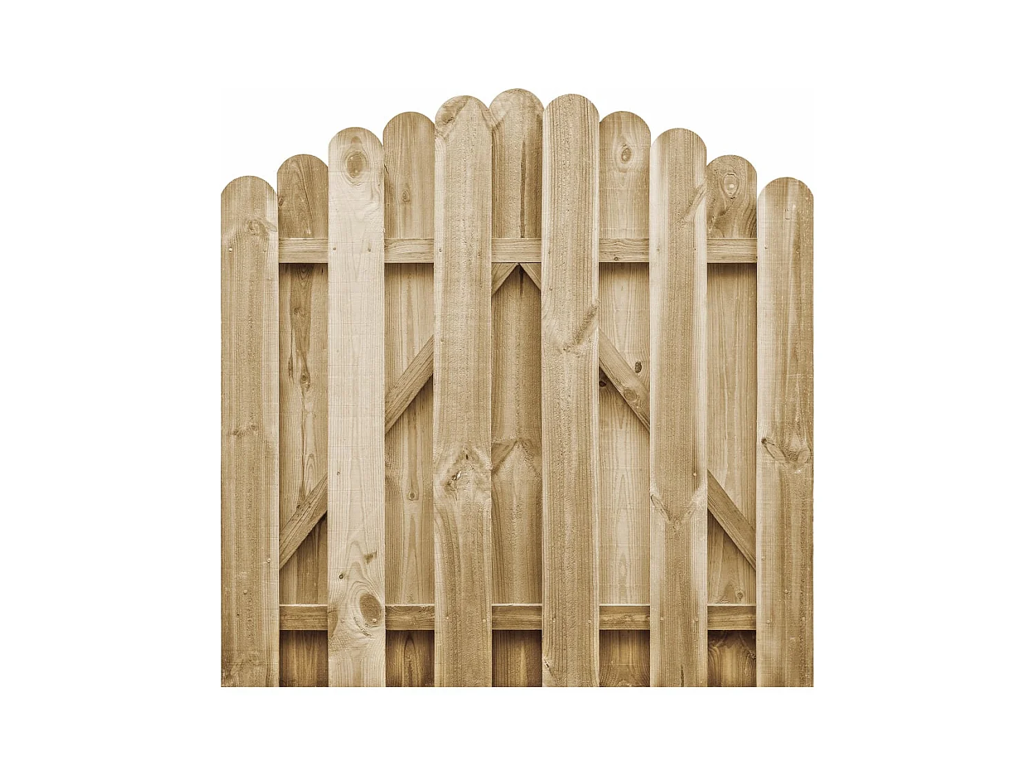 Portail de jardin Bois de pin imprégné 100x100