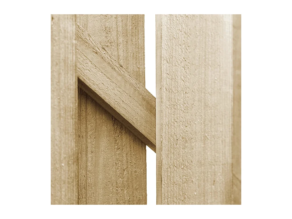 Portail de jardin Bois de pin imprégné 100x100