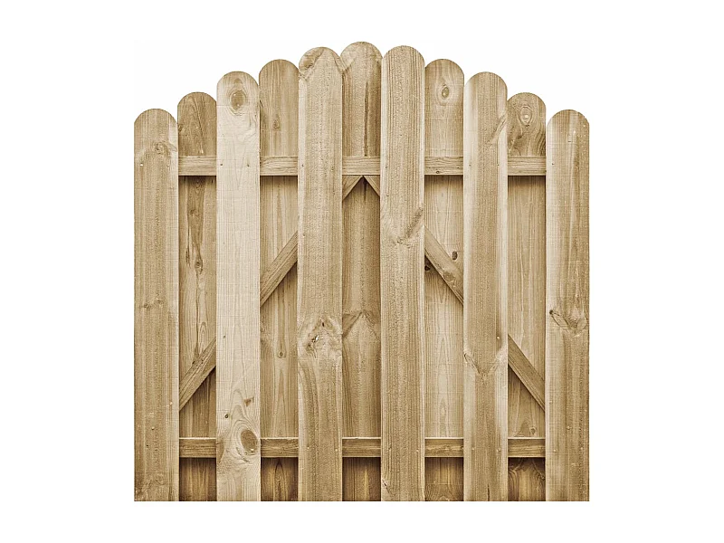 Portail de jardin Bois de pin imprégné 100x100